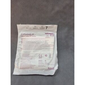 Ansell GAMMEX Non-Latex PI Ortho Surgical Gloves Sz 7 Sterile Powder-Free Green